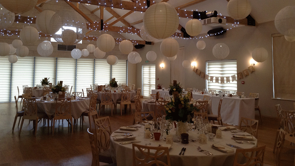 Vintage Neutral Paper Lanterns at The Boathouse, Norfolk.