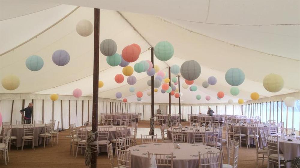 Norfolk Wedding Planners use Popular Pastel Lanterns