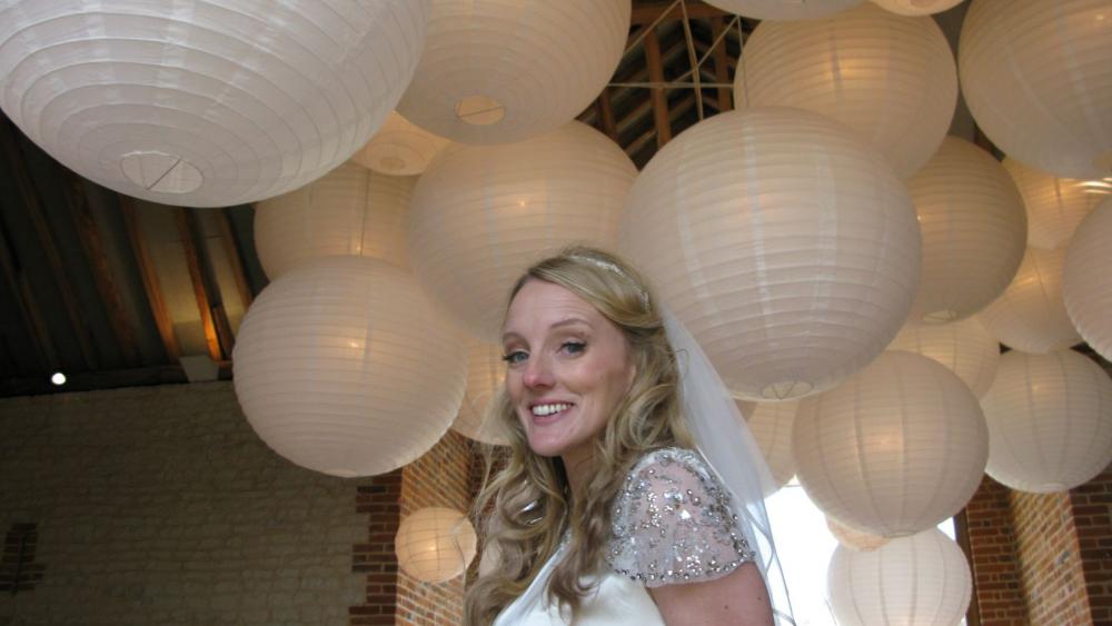 Soft Illuminated Cream Paper Lanterns