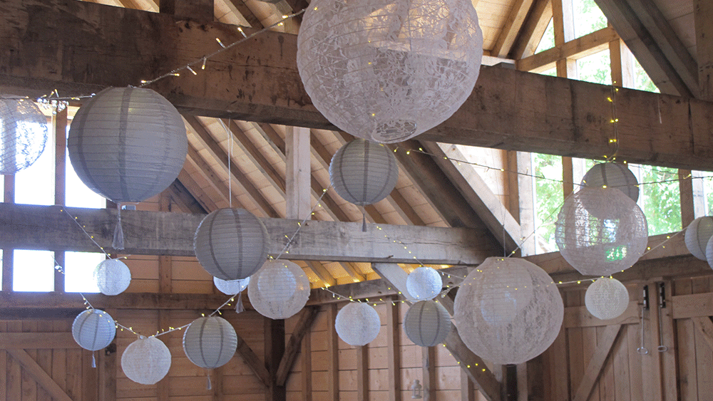 Inject a personal touch with tassels hanging from your paper lanterns