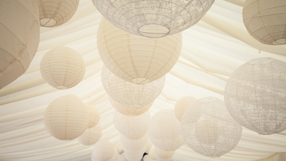 White Rustic Wedding Lanterns