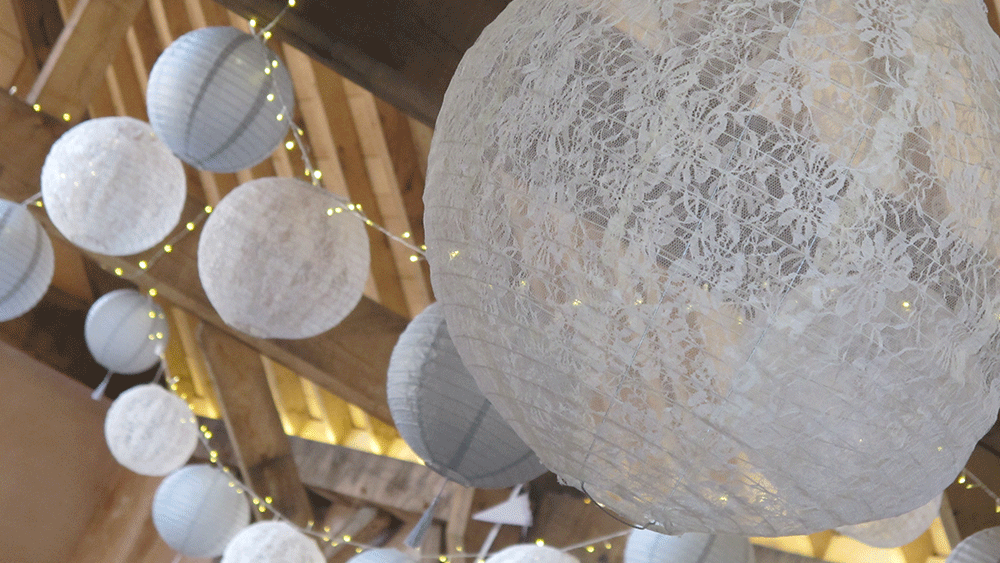 Inject a personal touch with tassels hanging from your paper lanterns