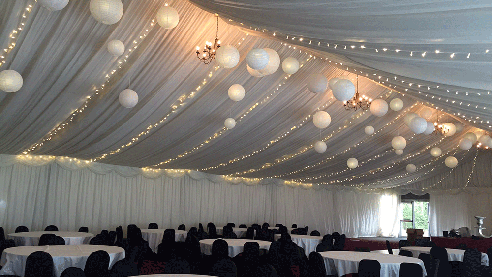 Fairy Lights and Paper Lanterns at Solsgirth House