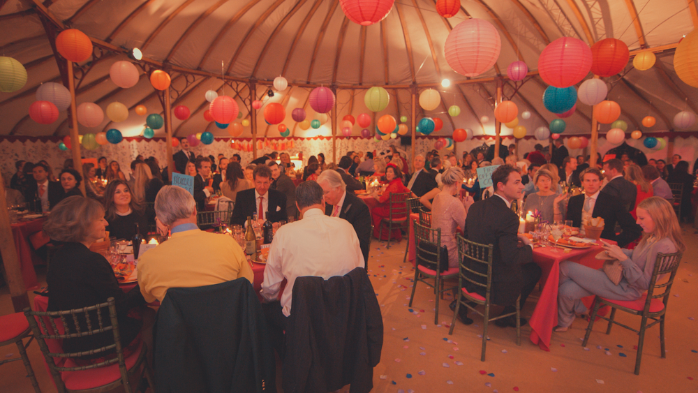 Multi Coloured Lanterns for a Quirky Wiltshire Wedding