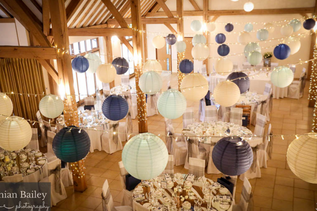 Barn wedding lanterns