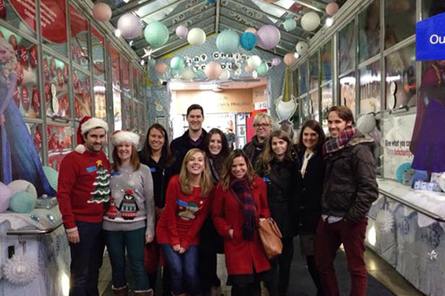 Frozen themed paper lanterns decorate Birmingham Children’s Hospital for Christmas