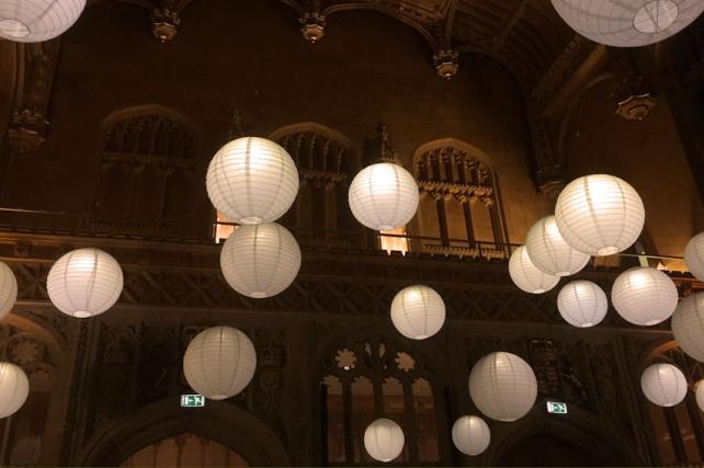 Paper Lanterns Illuminating Kings College London