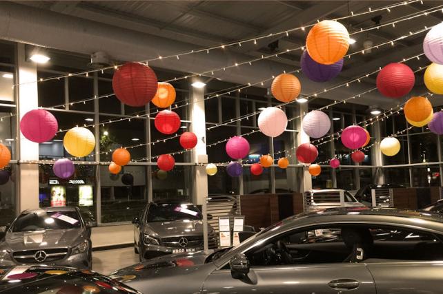 Paper Lanterns at Mercedes