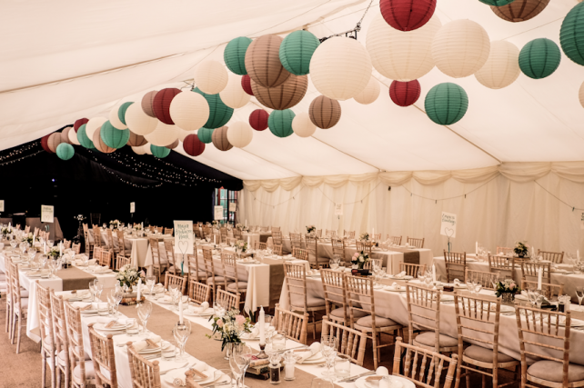 Autumnal Paper Hanging Lanterns