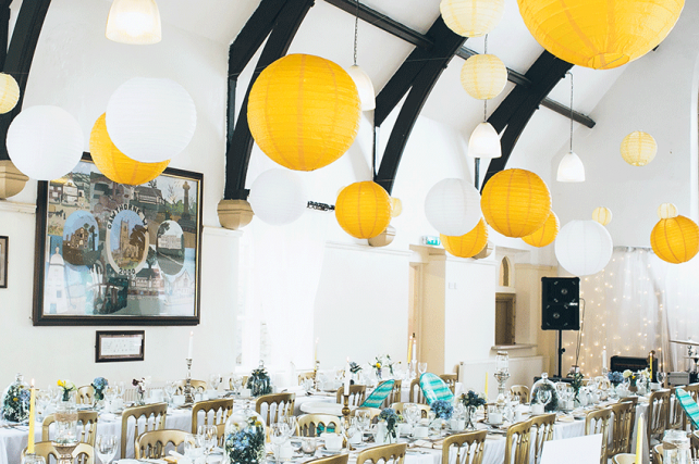 Summer Wedding Lanterns at Cawthorne Village Hall