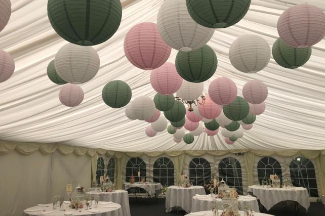 Marquee Lanterns at The English Wine Centre