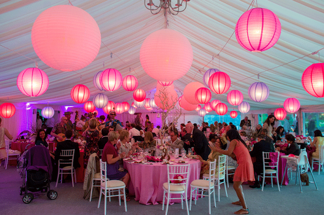 Pink and Purple Wedding Lanterns