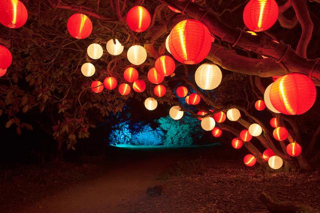 National Trust Red Lanterns illuminated
