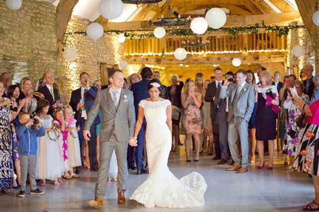 barn wedding lanterns