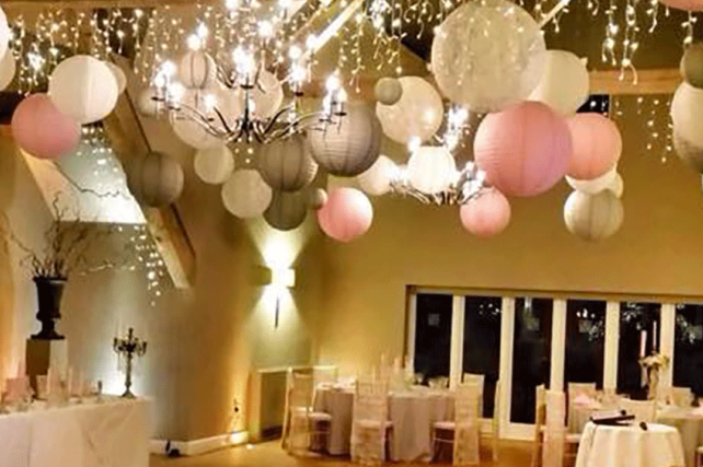 Glamourous Winter Hanging Lanterns