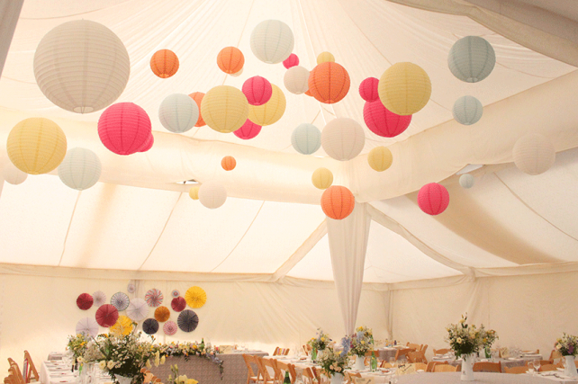 pastel paper lanterns