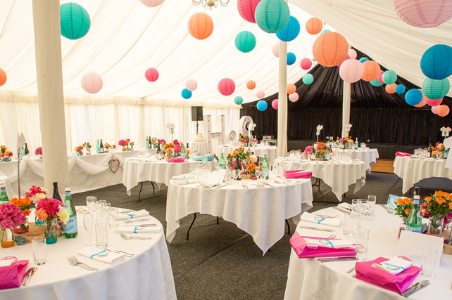 Traditional Marquee Lanterns at Baddow Park
