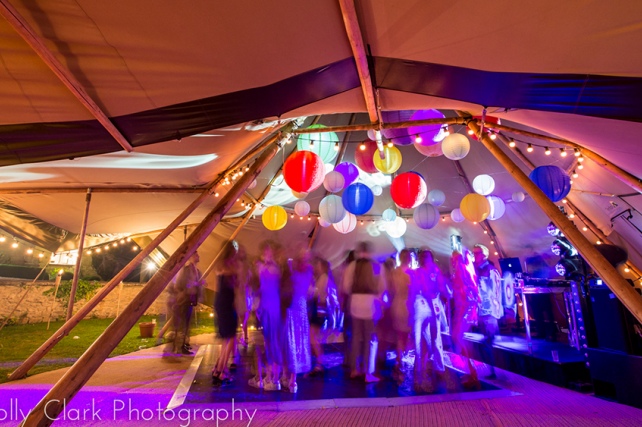 Coloured Lanterns Create Party Vibe in a striking Tipi