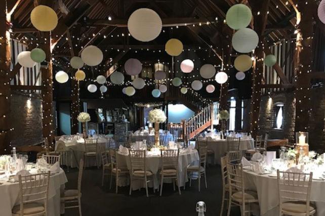 Cooling Castle Barn Wedding Lanterns