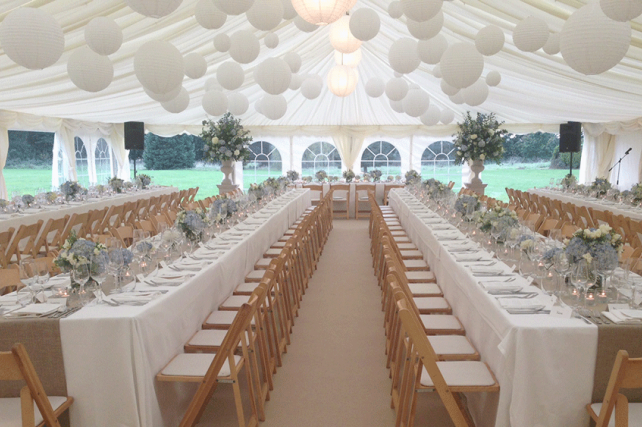 garden marquee wedding lanterns