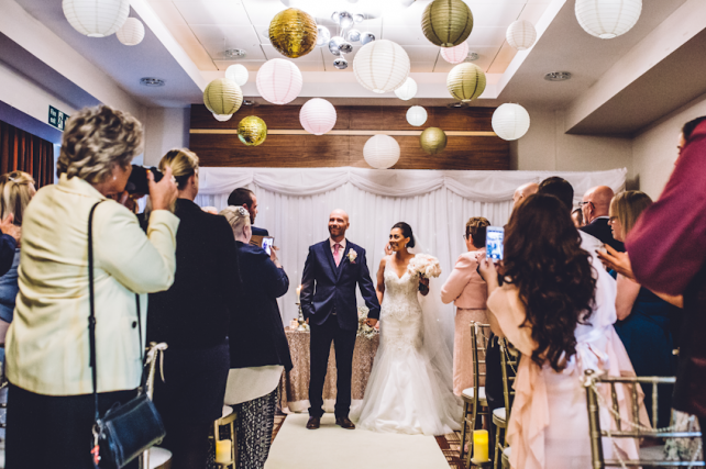 Gold wedding lanterns