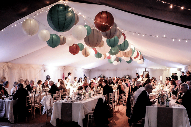 Illuminated wedding paper lanterns