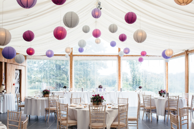 Coloured lanterns at Trevenna