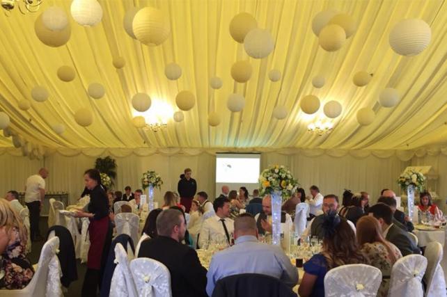 Lemon & Lace Spring Wedding Lanterns at the Forest of Arden Hotel in Meridian