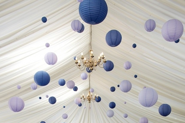 Purple wedding lanterns