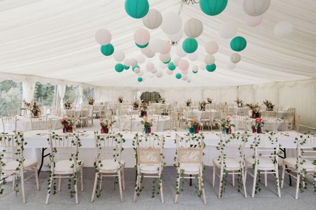 Marquee wedding lanterns