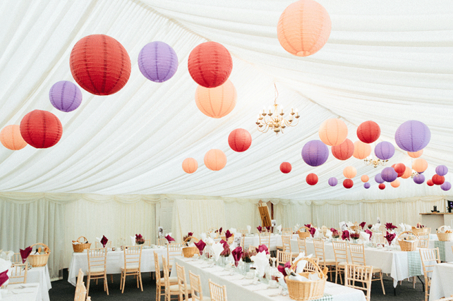 Warm & Rich Coloured Marquee Lanterns