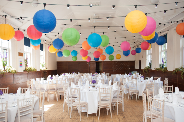 Paper Lanterns and Festoon Canopy