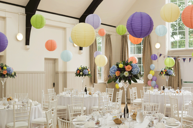 paper pastel lanterns