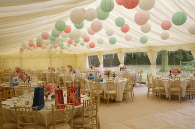 Pastel paper lanterns