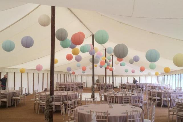 Norfolk Wedding Planners use Popular Pastel Lanterns
