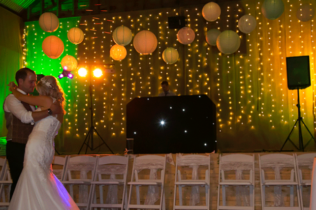 wedding dance floor lanterns