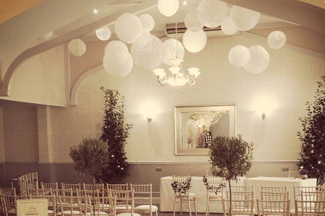 Ceremonial White and Lace Lanterns at The Oaklands Hall Hotel