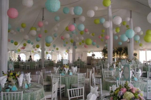 pastel paper lanterns