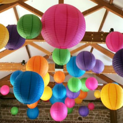 Hendall Manor Barn lanterns