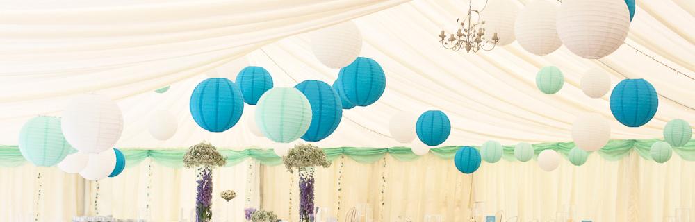 Blue, Turquoise and Baby Blue Lanterns