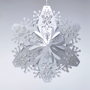 silver laser cut snowflake