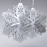 Large silver Christmas snowflakes