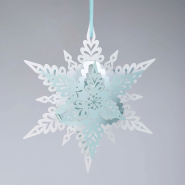 Deco Snowflake White and Baby Blue