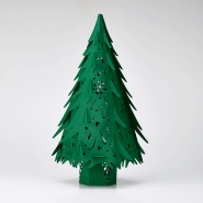 Green lasercut Christmas Tree Lanterns