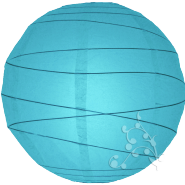 Turquoise Round Paper Hanging Lantern