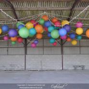 Rainbow Coloured Hanging Lanterns