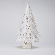 Lasercut Christmas Trees in White