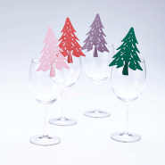 Christmas Tree Wine Glass Decorations