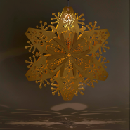 Gold snowflake lanterns