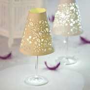 Cream Ivory wine glass shades